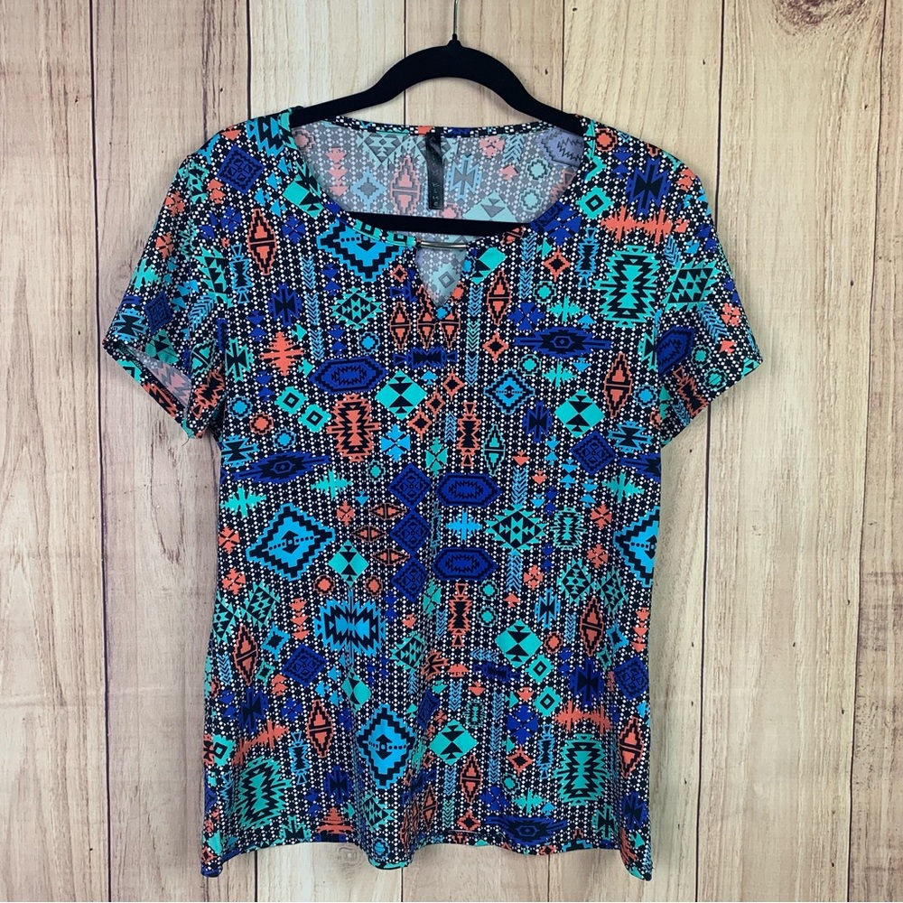 Colorful‎ Geometric Print Women's Top